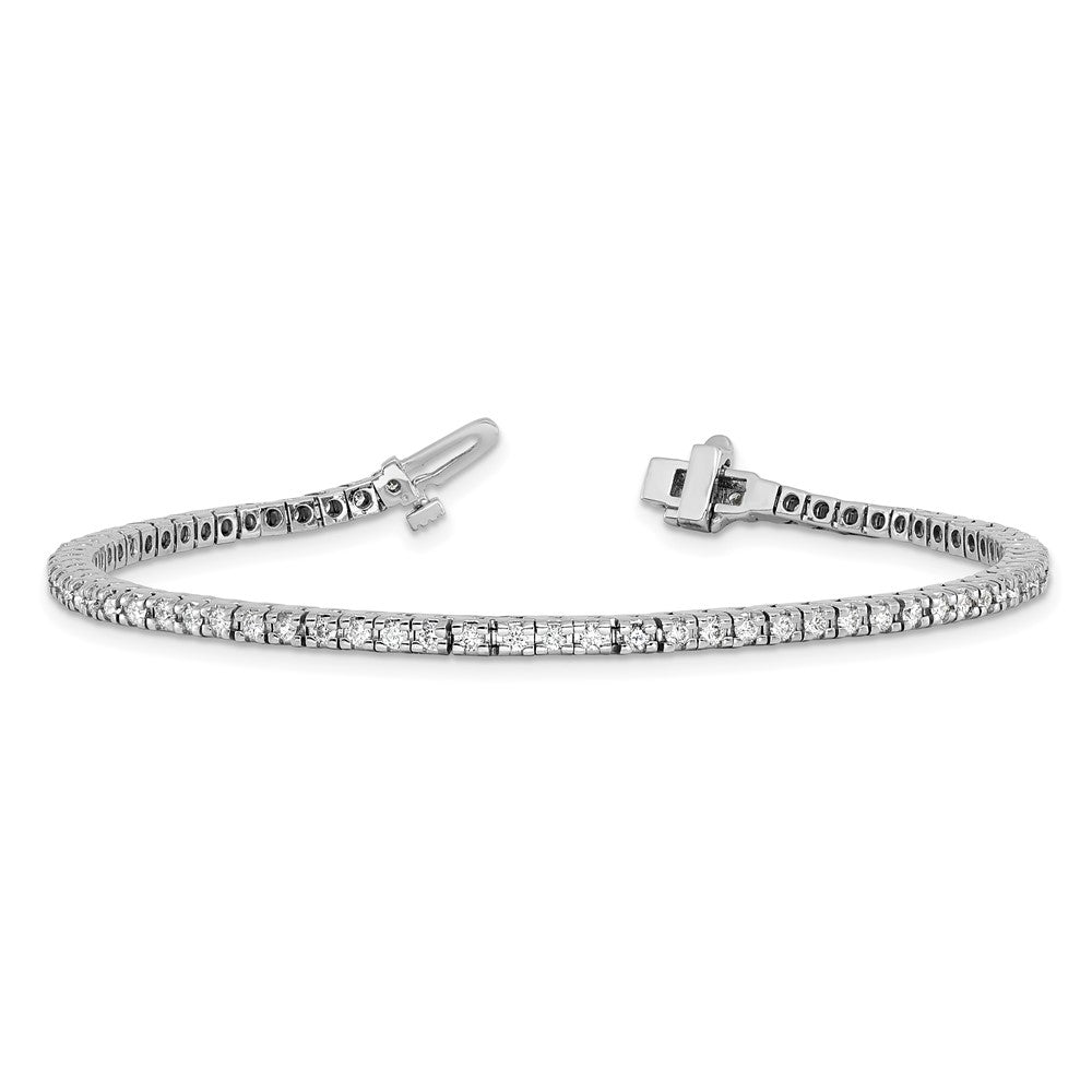 True Origin 14K White Gold 1 1/4 carat Lab Grown Diamond VS+ F+ Complete Tennis Bracelet