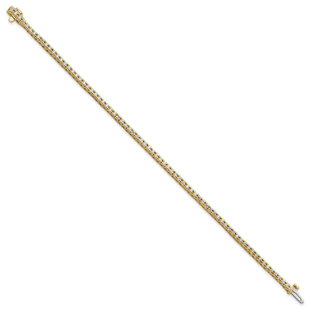 True Origin 14K Yellow Gold 1 1/4 carat Lab Grown Diamond VS+ F+ Complete Tennis Bracelet