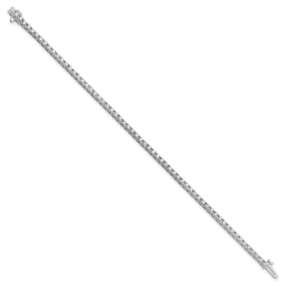14k White Gold 2 1/6 carat Lab Grown Diamond VS/SI+ G+ Complete Round Tennis Bracelet