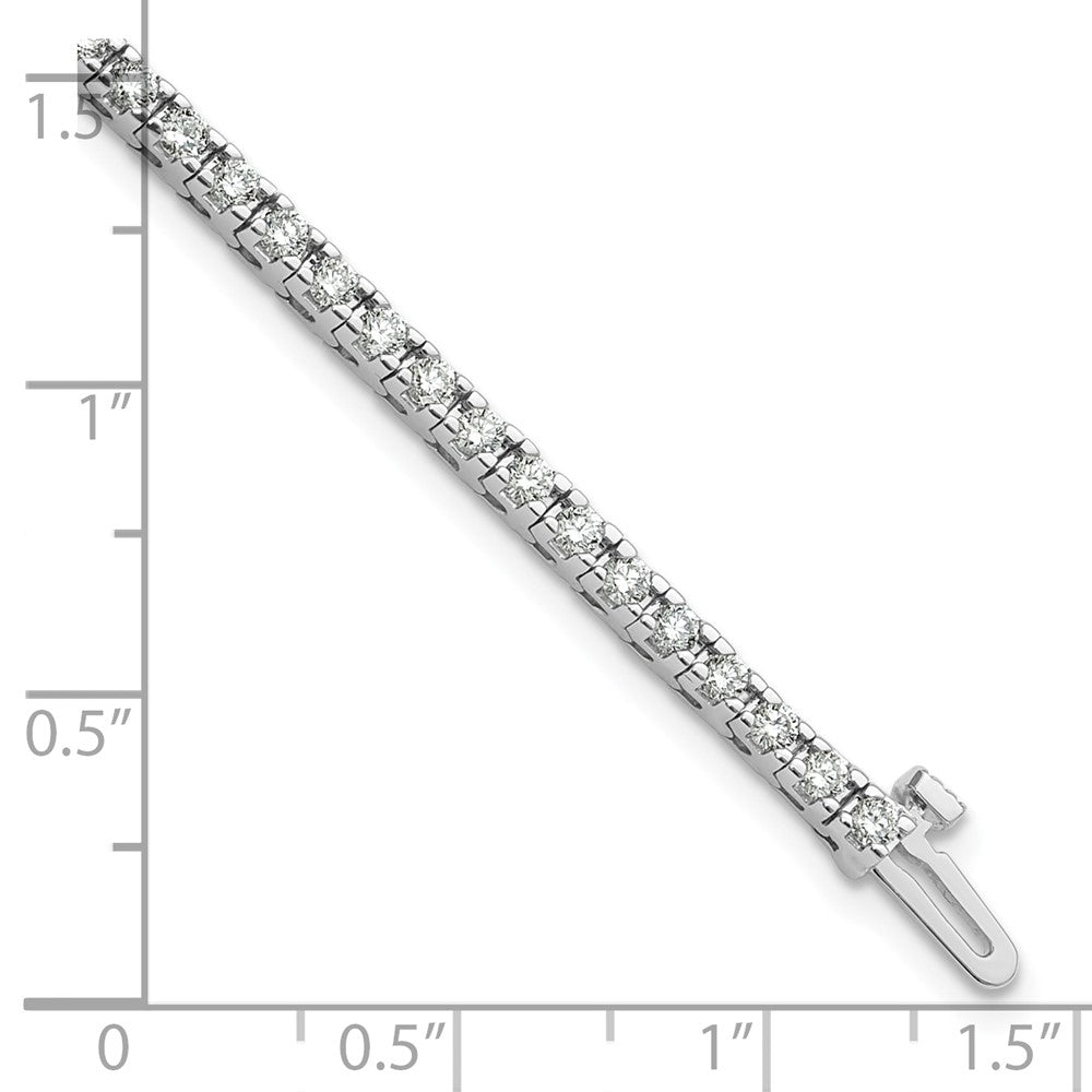 14k White Gold 2 1/6 carat Lab Grown Diamond VS/SI+ G+ Complete Round Tennis Bracelet