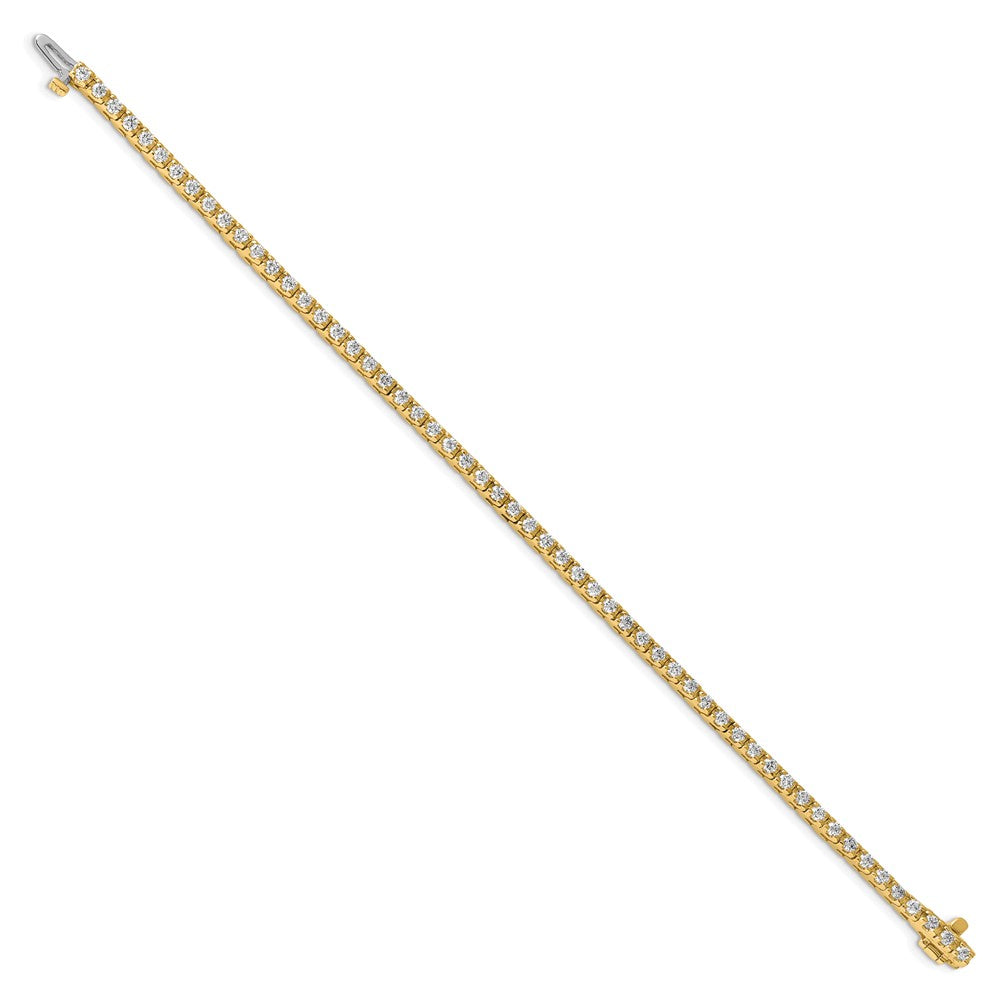 True Origin 14K Yellow Gold 2 1/5 carat Lab Grown Diamond VS+ F+ Complete Tennis Bracelet