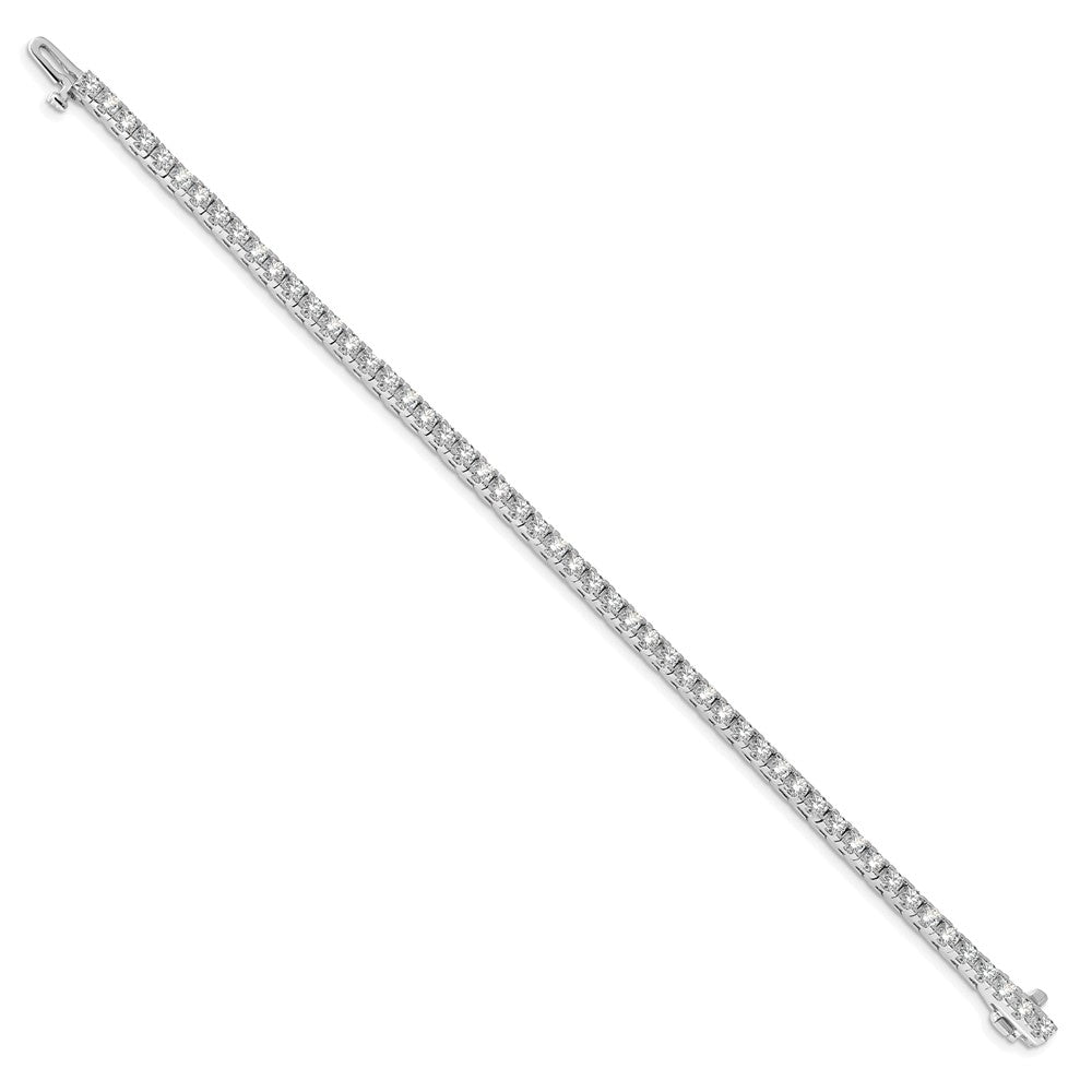 True Origin 14K White Gold 4 1/10 carat Lab Grown Diamond VS+ F+ Complete Tennis Bracelet