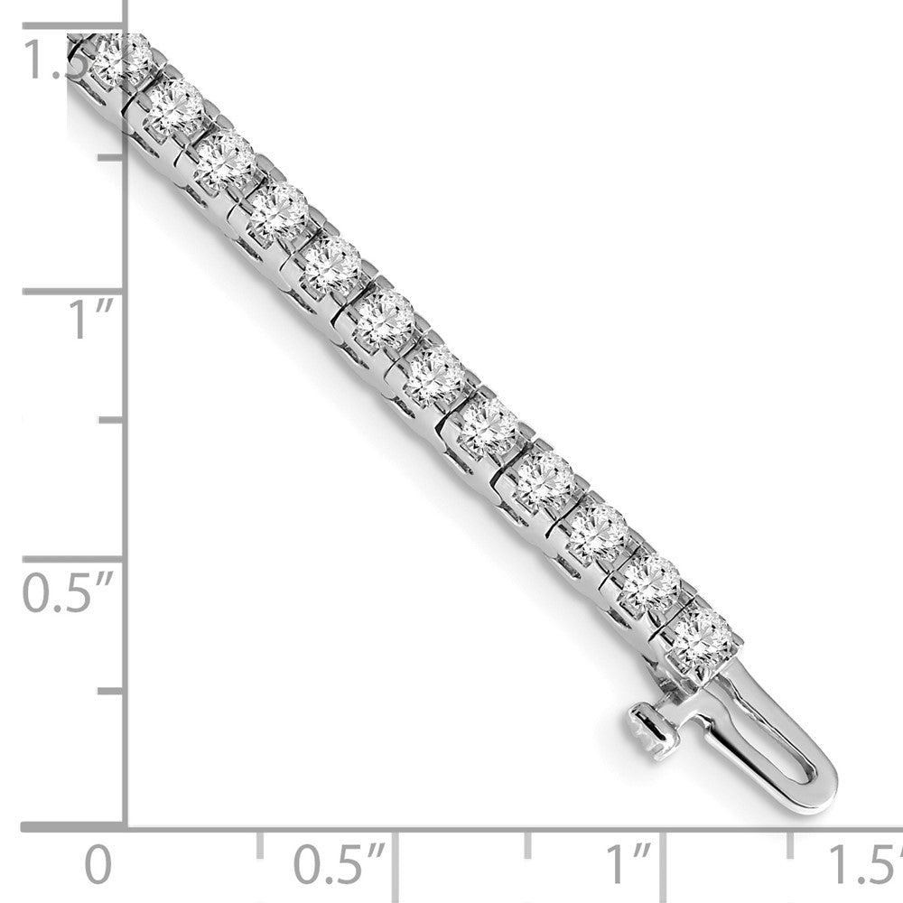 True Origin 14K White Gold 4 1/10 carat Lab Grown Diamond VS+ F+ Complete Tennis Bracelet