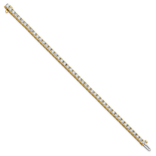 14k 5 7/8 carat Lab Grown Diamond VS/SI+ G+ Complete Round Tennis Bracelet