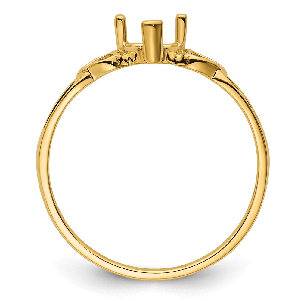 14k 5mm Heart Birthstone Ring Mounting