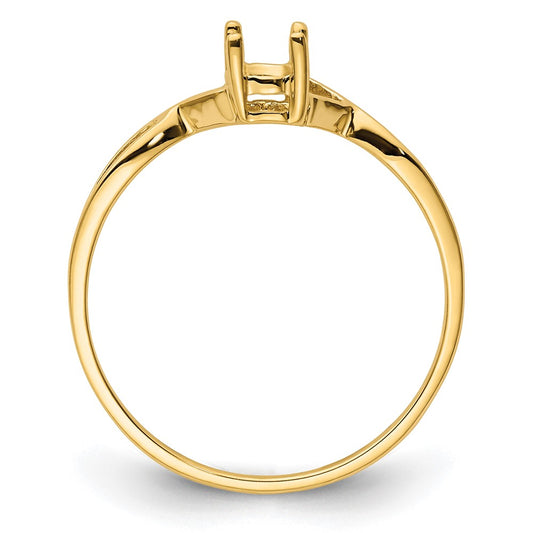 14k 6x4 Oval Birthstone Ring Mounting