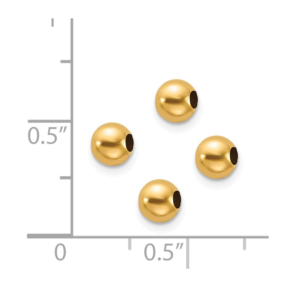 14k Set of Four 4mm Spacer Beads