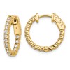True Origin 14K Yellow Gold 1 carat Lab Grown Diamond VS+ F+ Complet In and Out Hoop Earrings