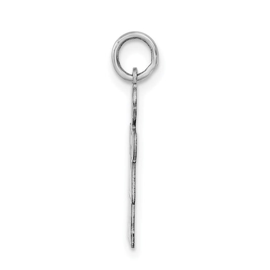 Sterling Silver Rhodium-plated Kid Charm