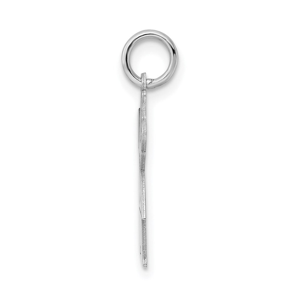 Sterling Silver Rhodium-plated Kid Charm