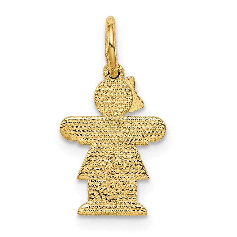 14k The Kids Mini Girl Hugs Charm