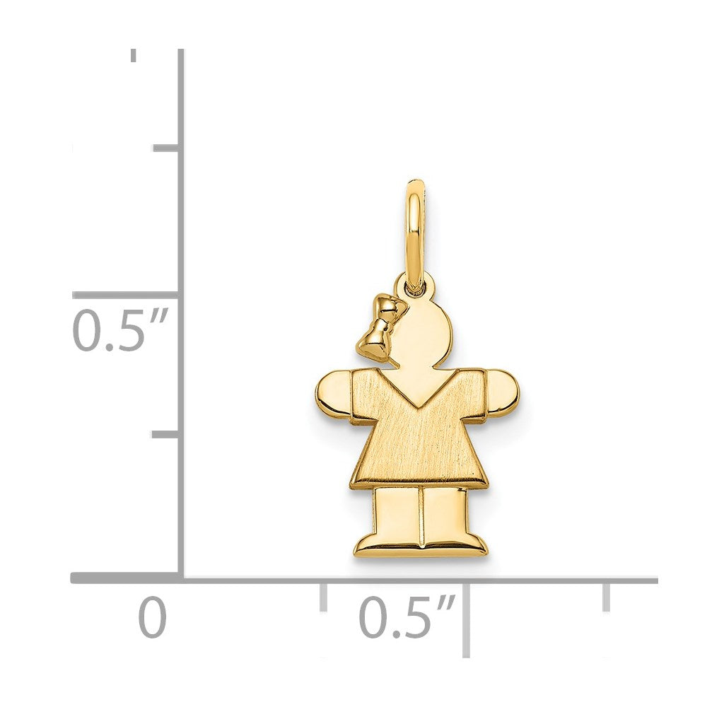 14k The Kids Mini Girl Hugs Charm