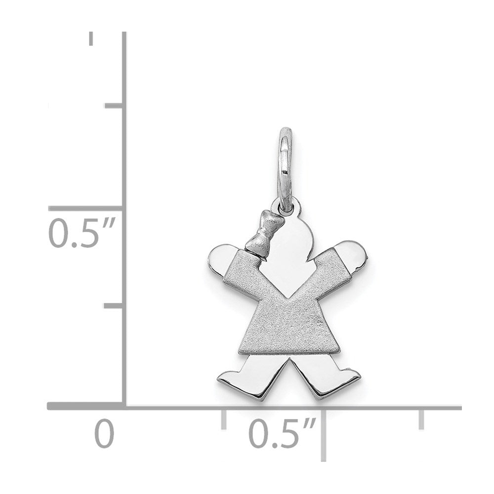 14k White Gold The Kids Mini Girl Joy Charm