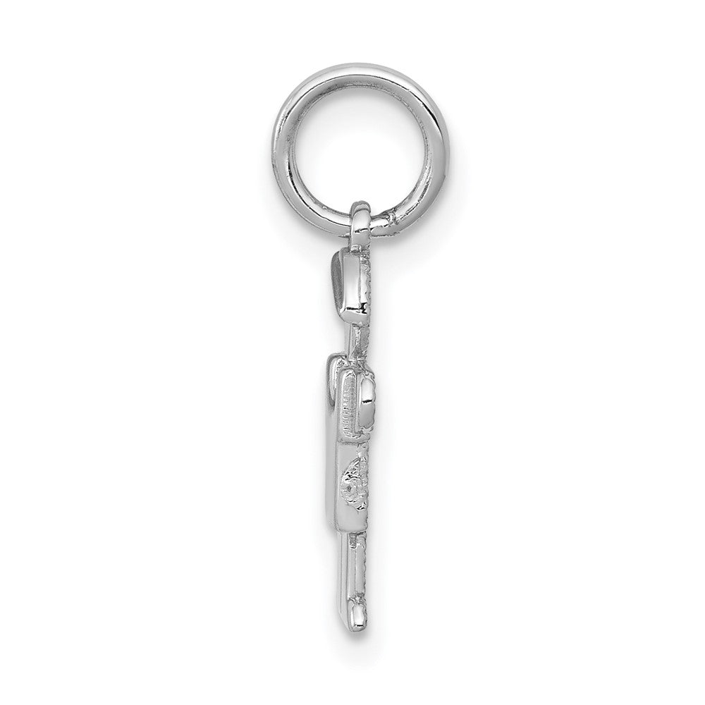 14k White Gold The Kids Mini Boy Hugs Charm