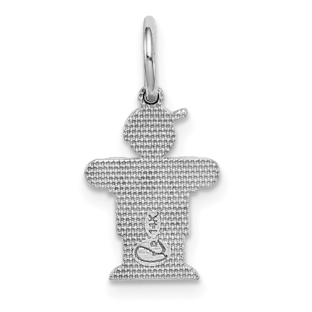 14k White Gold The Kids Mini Boy Hugs Charm