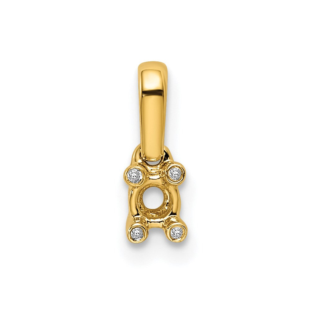 14K Family Jewelry Diamond Semi-Set Pendant