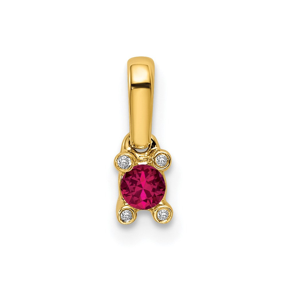 14K Family Jewelry Diamond Semi-Set Pendant