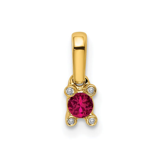 14K Family Jewelry Diamond Semi-Set Pendant