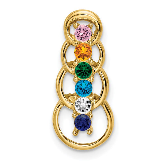14k 6 Stone Family Pendant Mounting