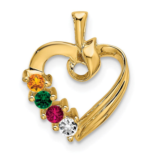 14k 4 Stone Family Pendant Mounting