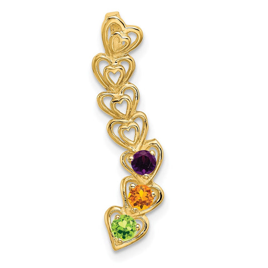 14k 3 Stone Family Pendant Mounting
