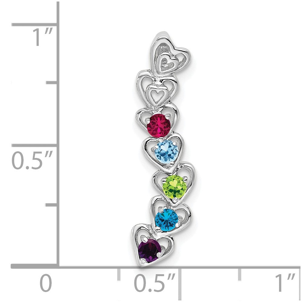 14k White Gold 5 Stone Family Pendant Mounting