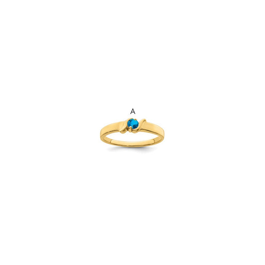14k Polished 1-Stone Mothers Ring Mounting