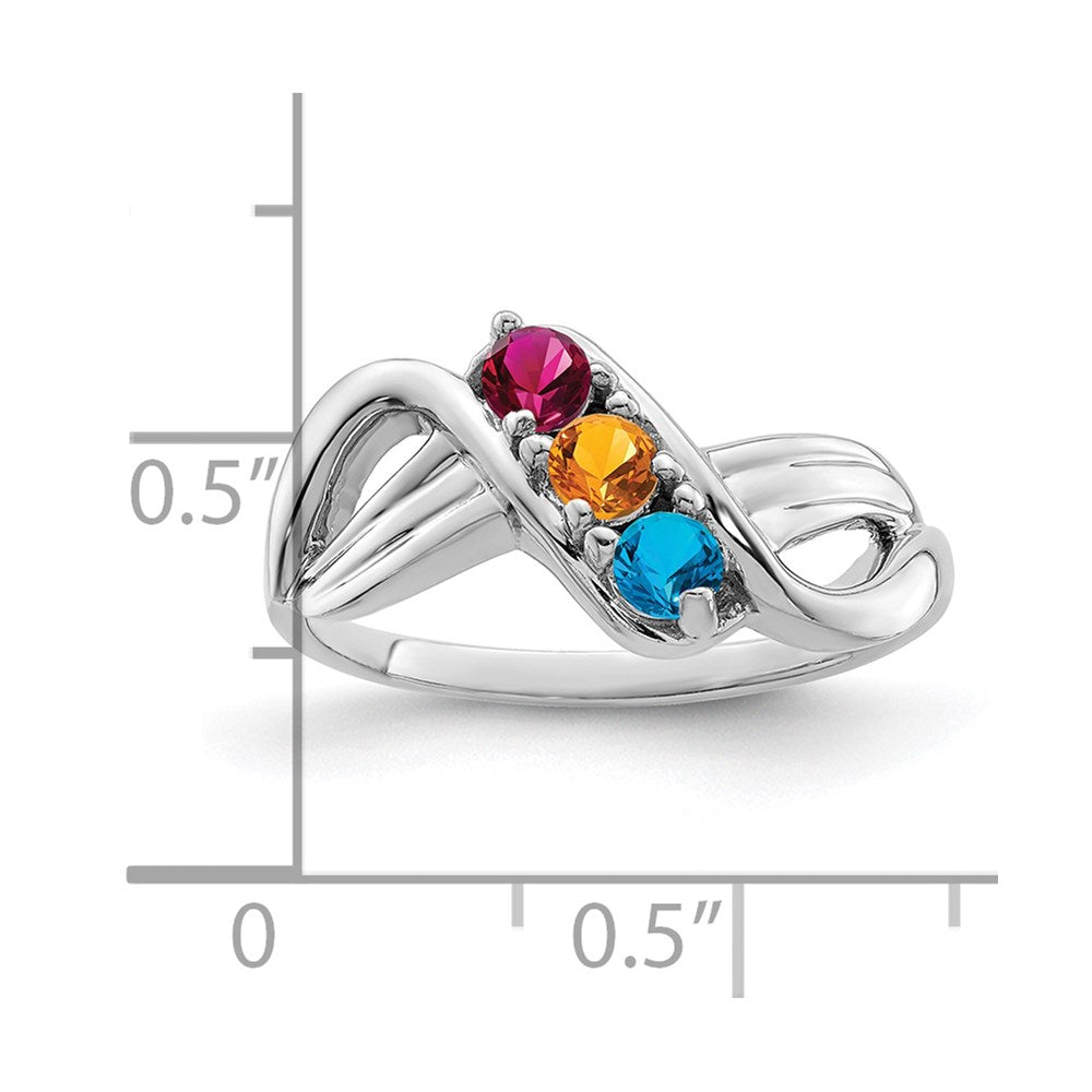 Sterling Silver Rhodium-plated Family Jewelry Mounting