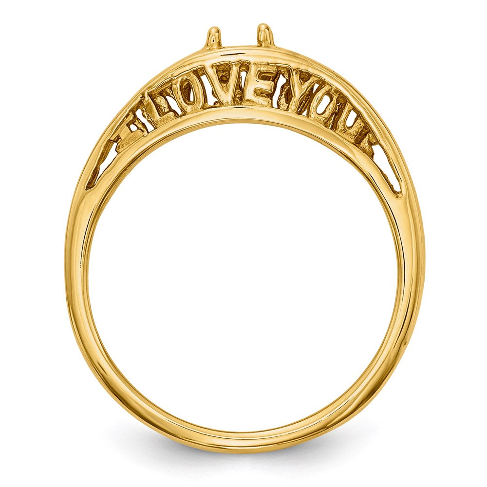14k Polished 1-Stone Mothers Ring Mounting