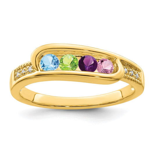 14K Family Jewelry Diamond Semi-Set Ring