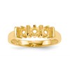 10ky Polished 3-Stone Mothers Ring Mounting