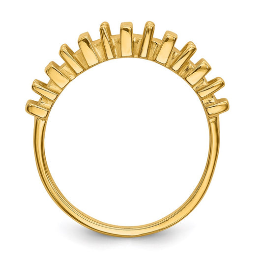 14k Polished 6-Stone Mothers Ring Mounting