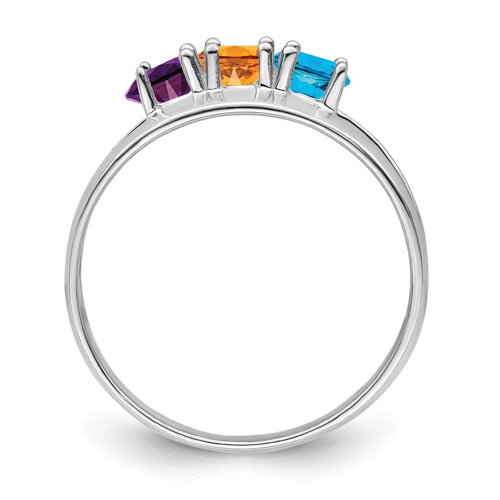 Sterling Silver Rhodium-plated Family Jewelry Mounting