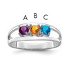 Sterling Silver Rhodium-plated Family Jewelry Mounting