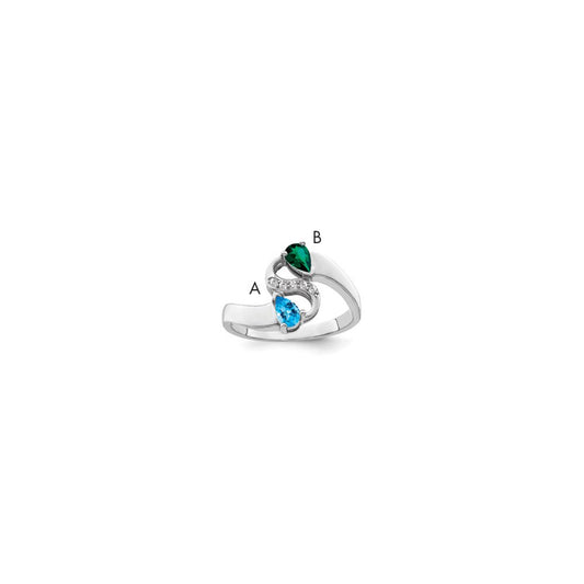 14k White Gold Family Jewelry Ring Mounting