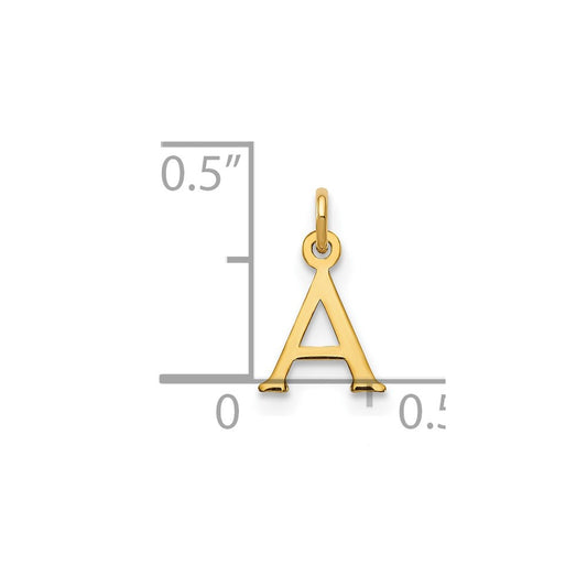14ky Cutout Letter A Initial Pendant