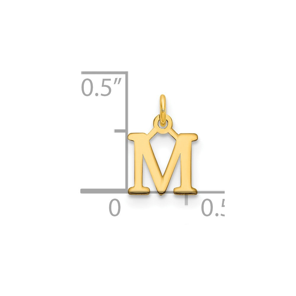 14ky Cutout Letter M Initial Pendant