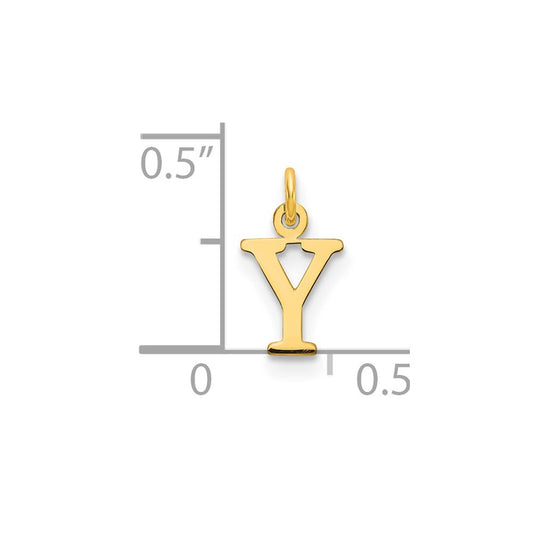 14ky Cutout Letter Y Initial Pendant
