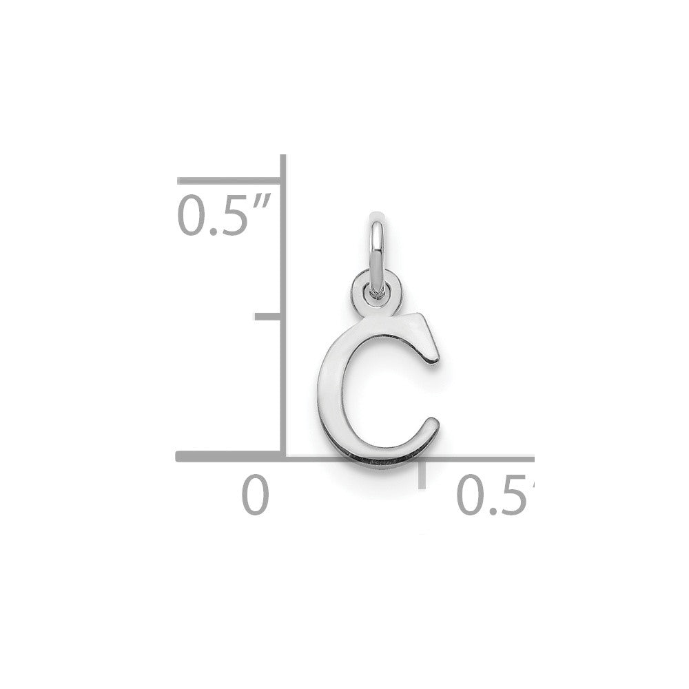 14kw Cutout Letter C Initial Pendant