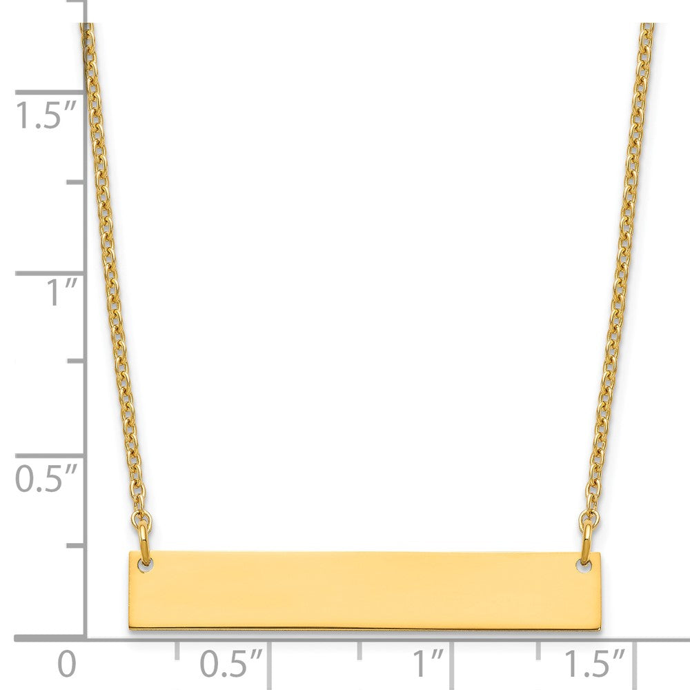 Sterling Silver/Gold-plated Medium Blank Bar Necklace