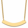 Sterling Silver/Gold-plated Medium Curved Blank Bar Necklace