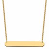 Sterling Silver/Gold-plated Large Blank Bar Necklace