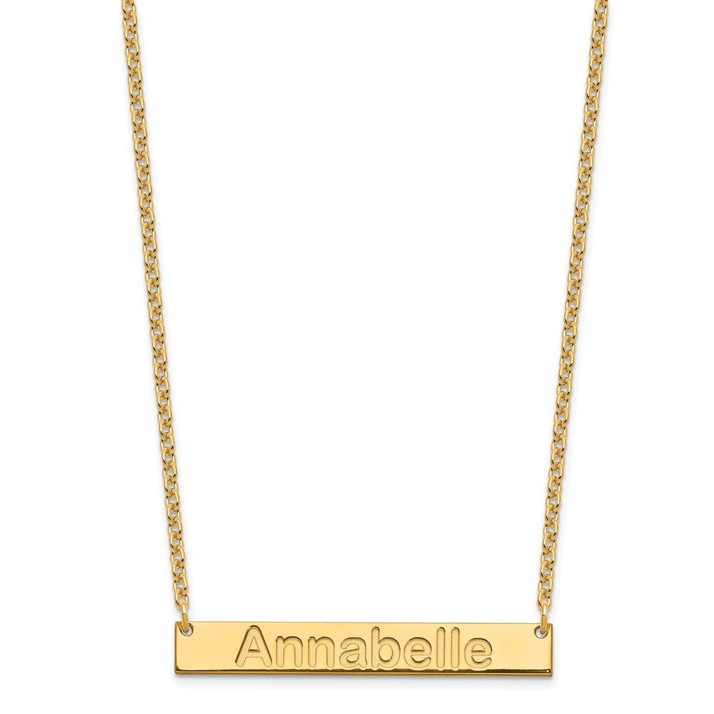Sterling Silver/Gold-plated Medium ARIAL ROUNDED Bar Necklace