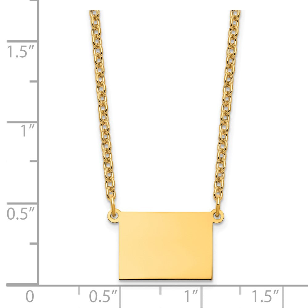 Sterling Silver/Gold-plated Colorado State Necklace