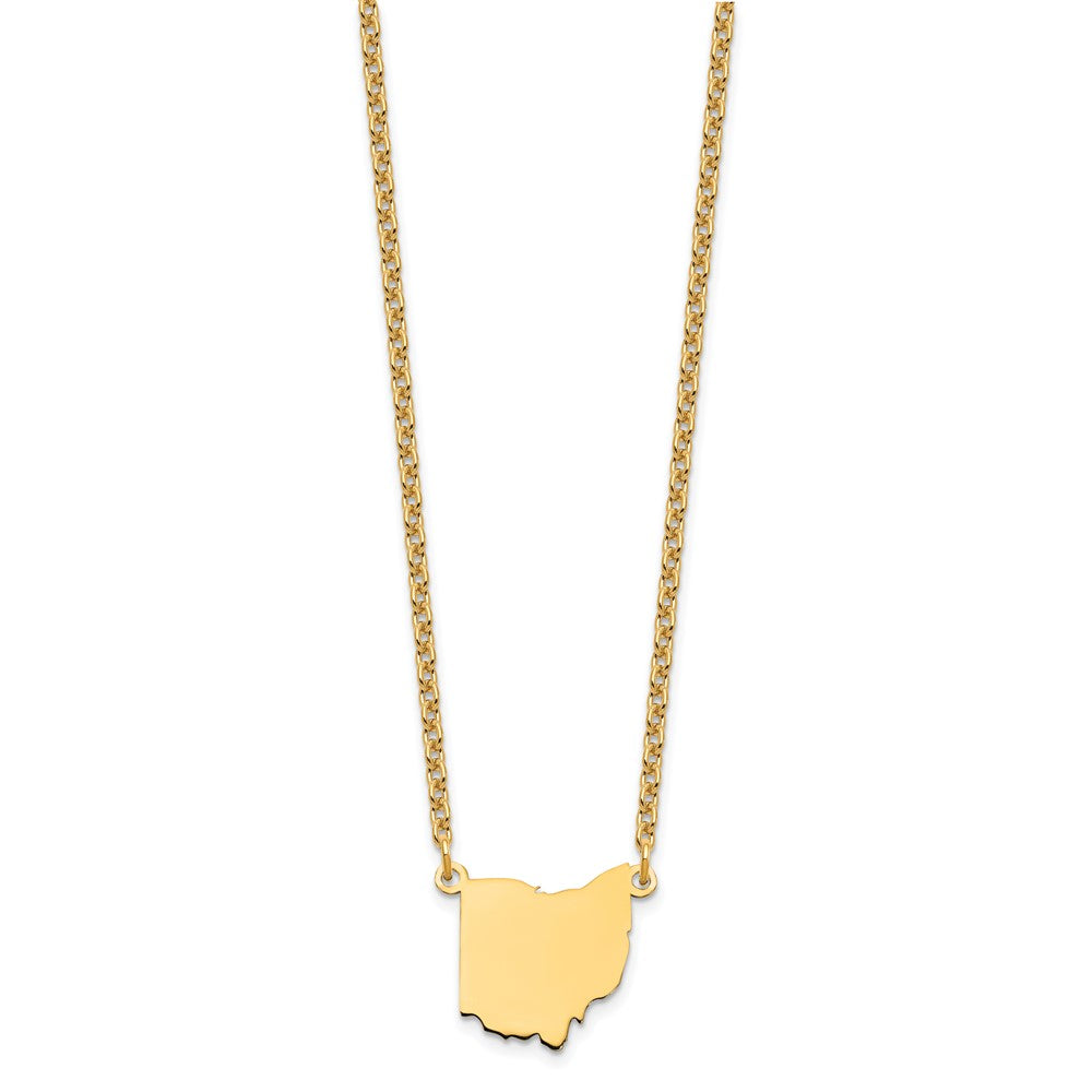 Sterling Silver/Gold-plated Ohio State Necklace