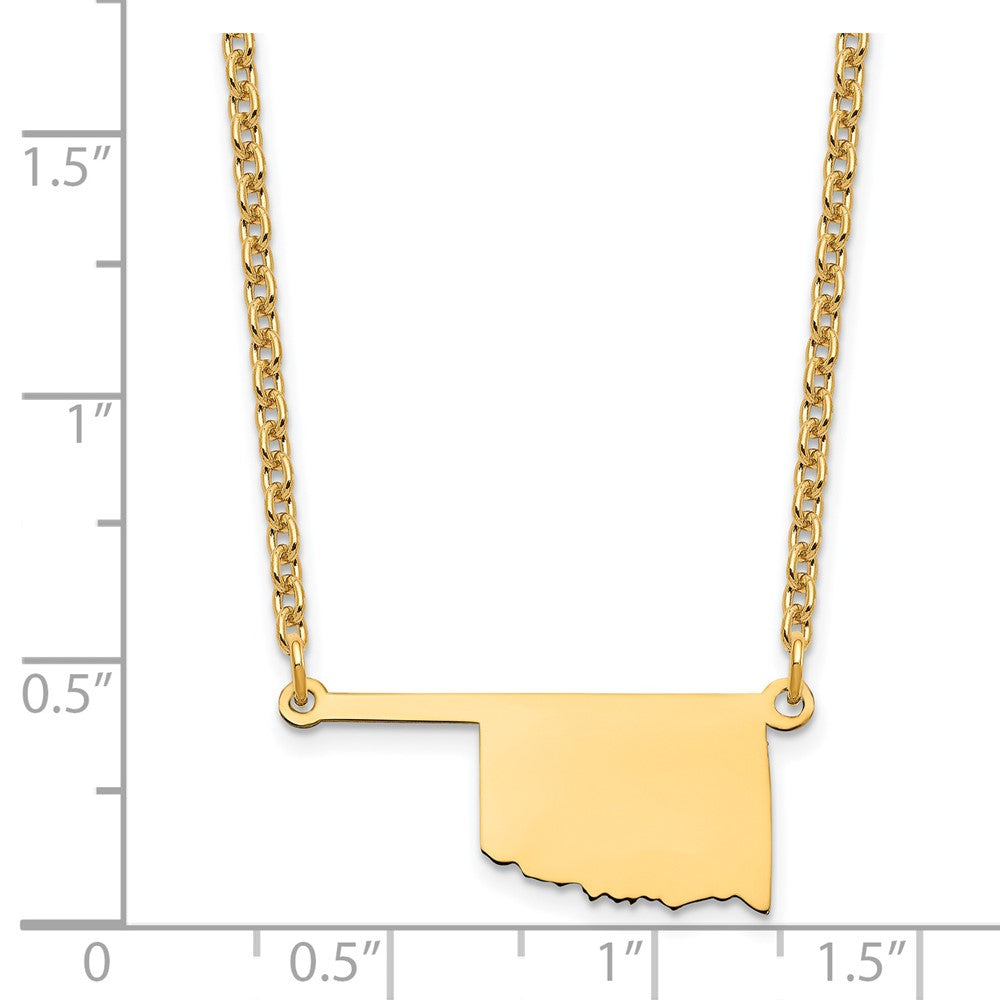 Sterling Silver/gold-plated Oklahoma State Necklace