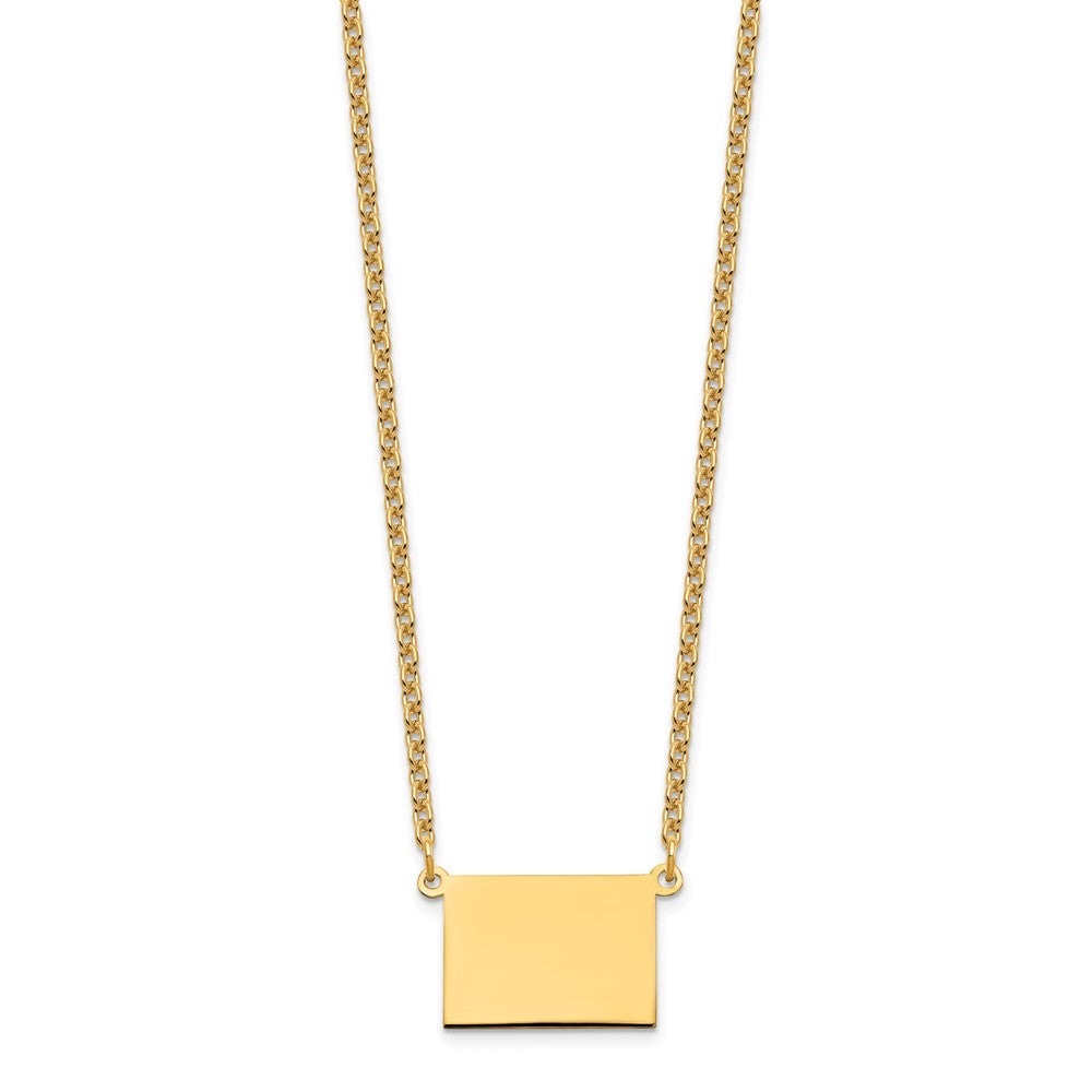 Sterling Silver/Gold-plated Wyoming State Necklace