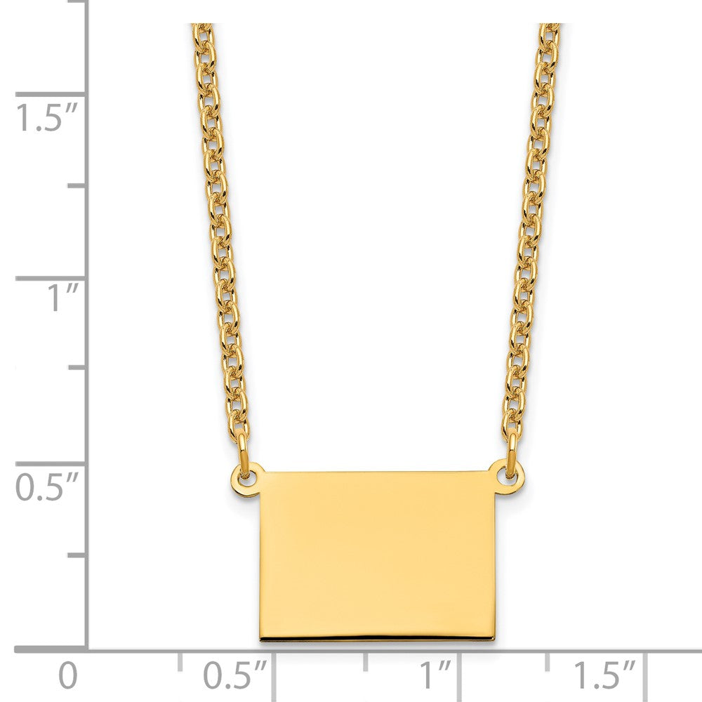 Sterling Silver/Gold-plated Wyoming State Necklace