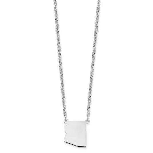 Sterling Silver/Rhodium-plated Arizona State Necklace