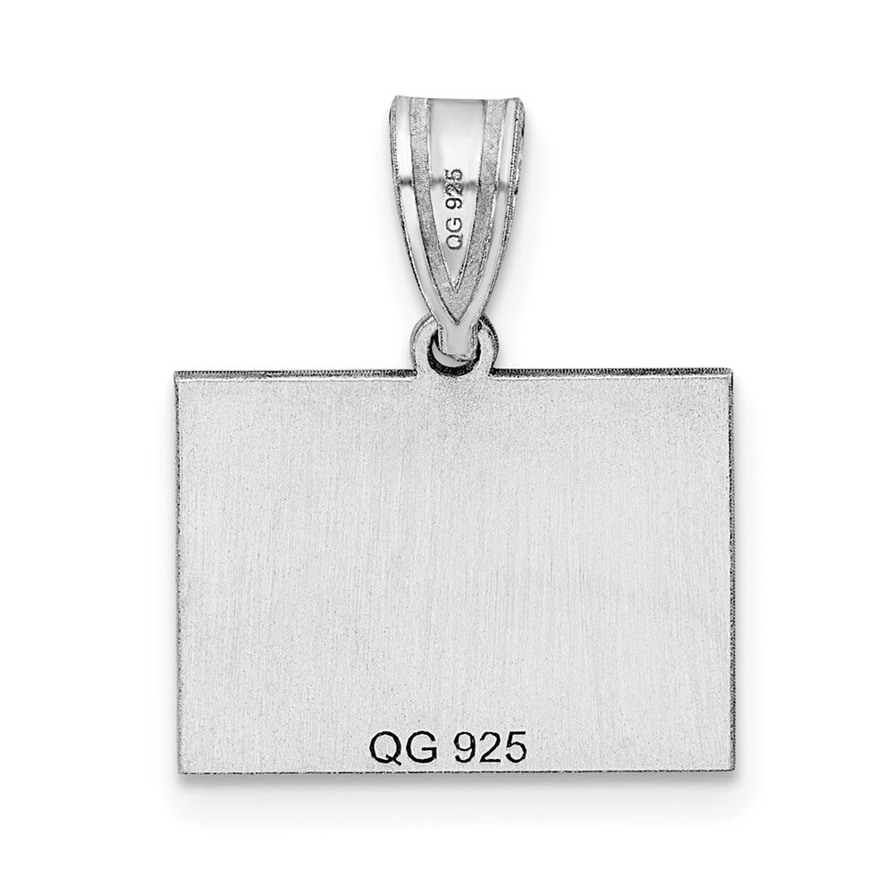 Sterling Silver/Rhodium-plated Colorado State Pendant